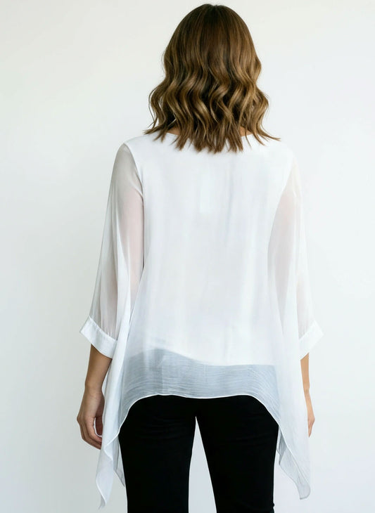 Italian Silk Top in White
